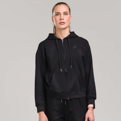 Becare black Zip dukserica sa kapuljačom