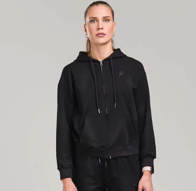 Becare Zip dukserica sa kapuljačom black