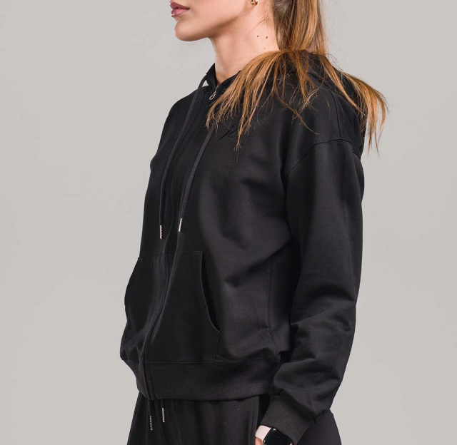 Becare Zip dukserica sa kapuljačom black