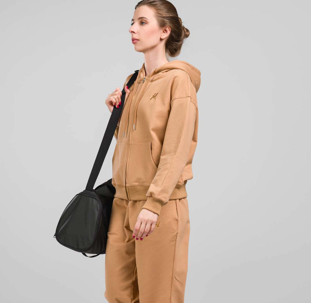 Becare Zip dukserica sa kapuljačom camel